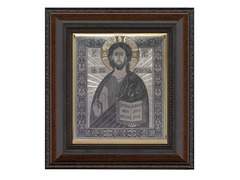 Серебряная икона «Господь Вседержитель» в рамке